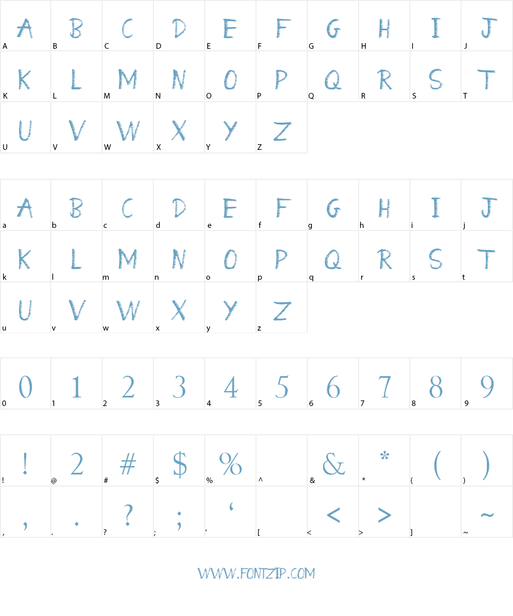 What a Mess Font Character